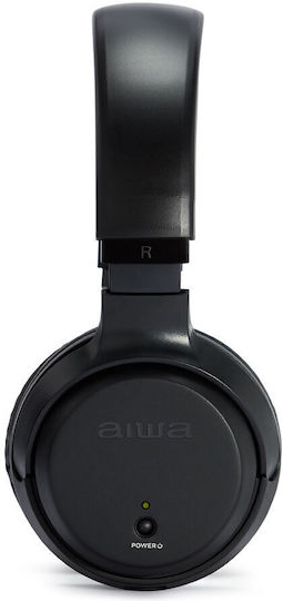 Aiwa WHF-880 Ασύρματα / Ενσύρματα Over Ear Ακουστικά με Ραδιόφωνο με 10 ώρες Λειτουργίας Μαύρα