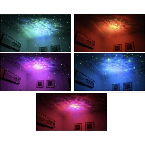 Izoxis LED Детска Лампа Проектор с Проекция на Звезди Бял 24x12x23εκ.