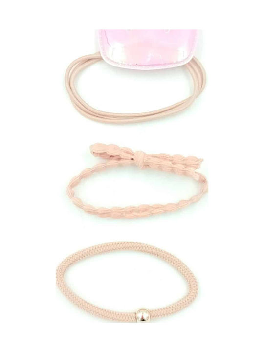 Set Kinder Haargummis Fuchsie 3 Stück