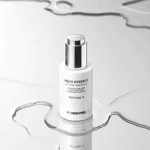 Medi Peel Aqua Essence Peptide 9 Moisturizing & Anti-aging Essence Face with Niacinamide & Peptides for Detoxification & Radiance 50ml