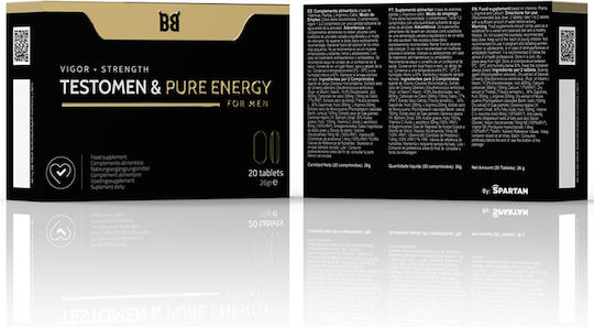 Blackbull By Spartan Testomen & Pure Energy Vigor + Strength Men 20 Tablets
