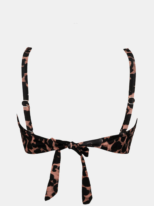 Damen Bikini-Top Rock Club Große Büste Animal Print Regular Fit Lycra Cup E