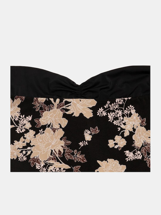 Slip Bikini Inferioare Peony Print Talie Înaltă Multicolor