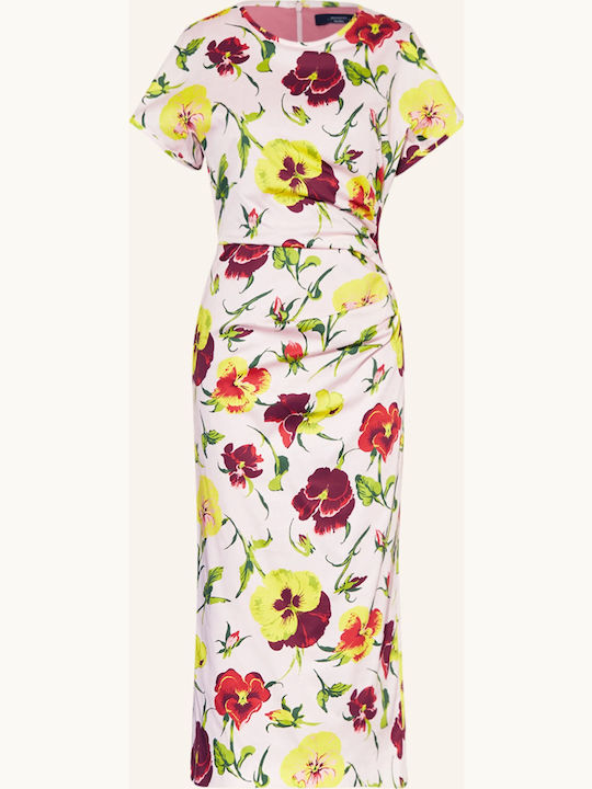 Sommer Midi Damenkleid für Hochzeit - Taufe Rosa