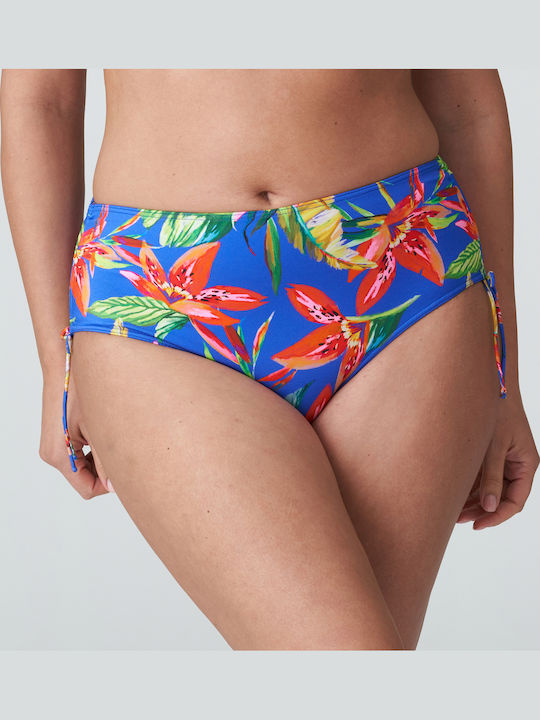Latakia Bikini Inferioare Slip Talie Înaltă Albastru