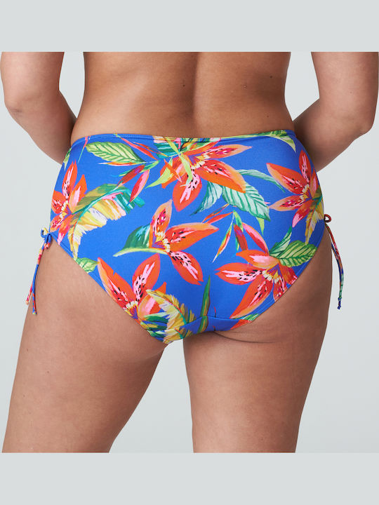 Latakia Bikini Inferioare Slip Talie Înaltă Albastru