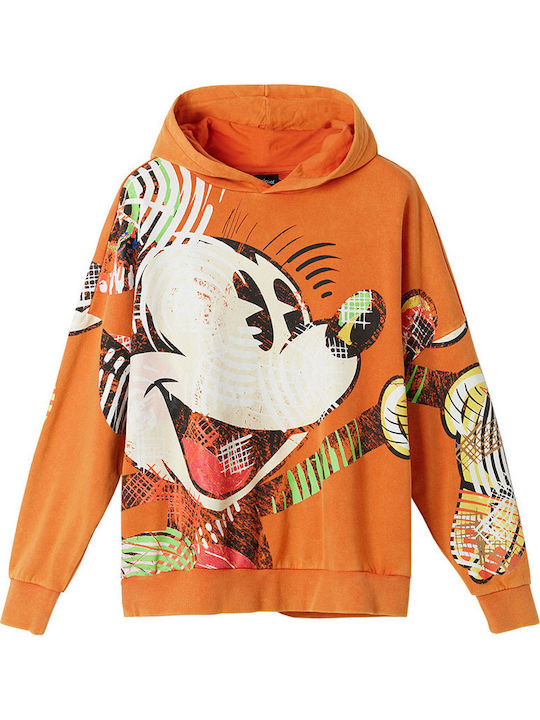 Lacroix Long Women's Sweatshirt Jacket Hooded Orange