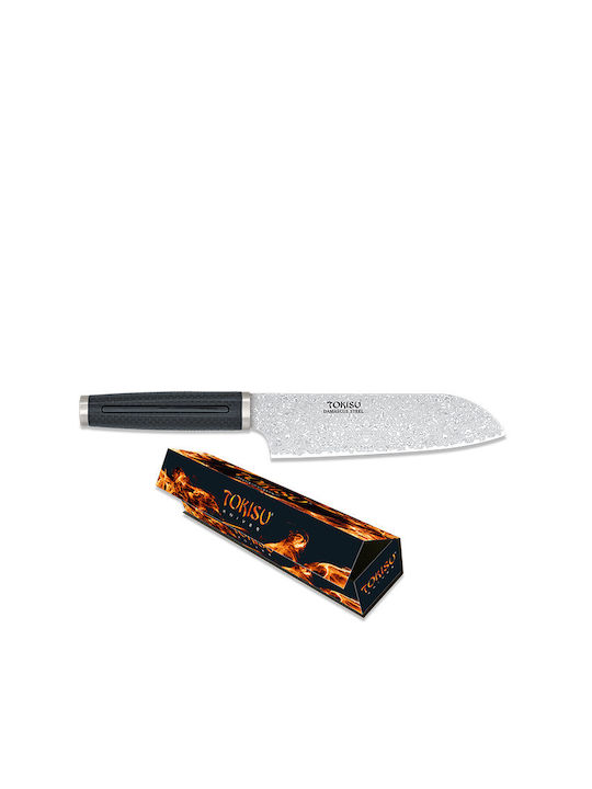 Tokisu Tokisu Knife Santoku from Damascus Steel 18cm
