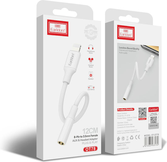 Earldom Lightning Männlich Zu 3.5mm Weiblich Weiß 1Stück BG-40363