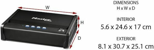 Master Lock Χρηματοκιβώτιο με Κλειδί Μ30.7xΠ25.1xΥ8.1cm Βάρους 30kg