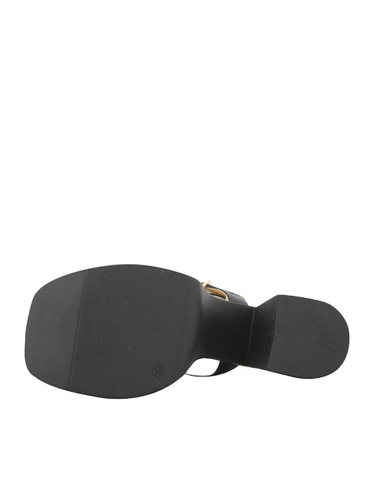 Klaudia Din piele Sandale Negre