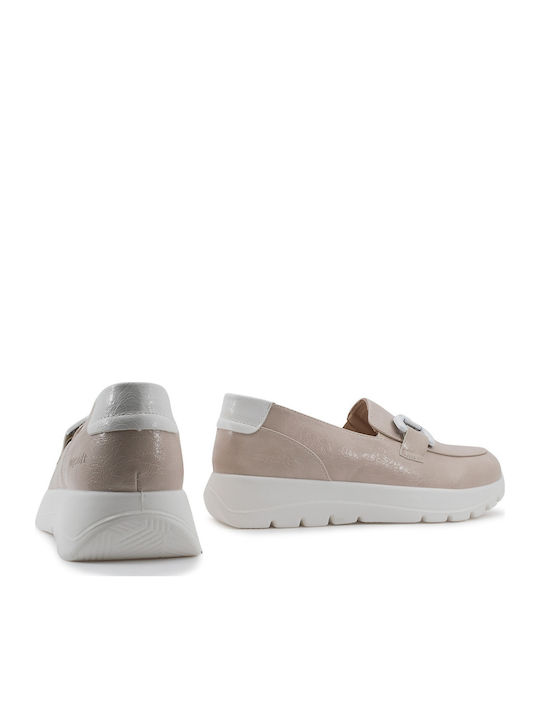 Women's Loafers in Beige Color