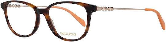 Emilio Pucci Women's Brown Prescription Eyeglass Frame EP5137 052
