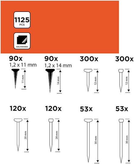 Black & Decker Πρόκες 1125τμχ