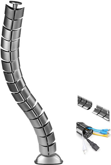 Maclean Mc-768 Cable Cover S Organizer Office Desk Silver 75cm