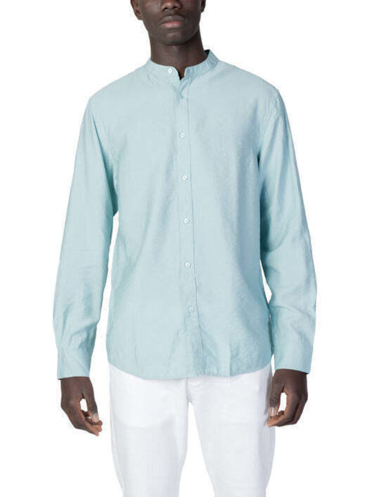 Antony Morato Men's Shirt Long Sleeve Green