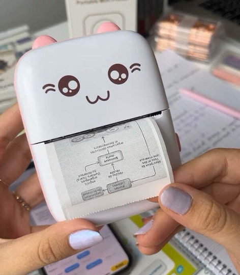 Black and White Thermal Printer White / Pink