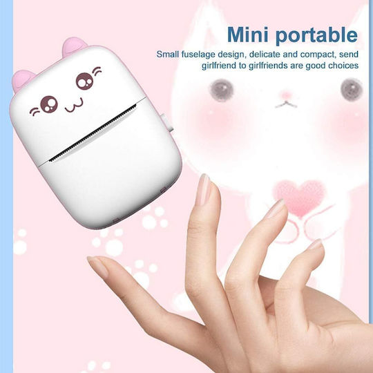 Black and White Thermal Printer White / Pink
