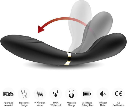 Double Vibrator Massager Stimulator 9 Modes 19cm