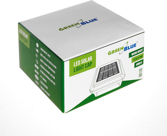 Green Blue Solar Street Light Natural White 4000K with Motion Sensor and Photocell IP44 8x8x6cm
