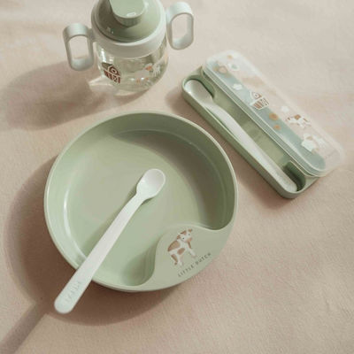 Little Dutch Feeding Set with Non-Slip Base Green 3pcs