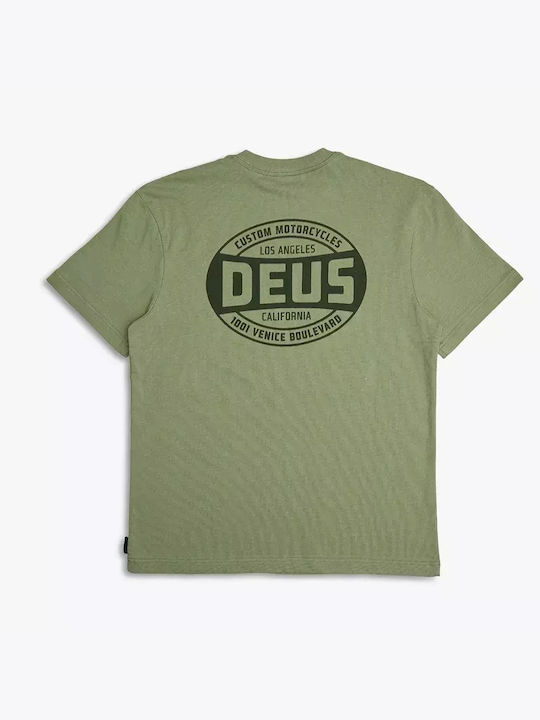 Deus Ex Machina Men's Short Sleeve T-shirt Oil Green