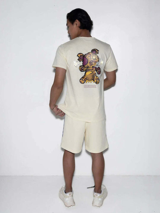 Magic Bee Men's Short Sleeve T-shirt Beige