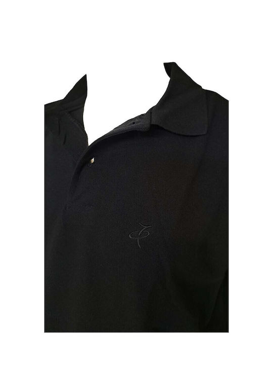 Polo Kurzarmbluse Schwarz