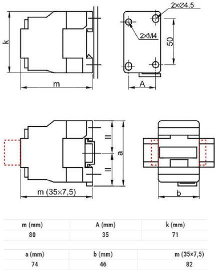 Tracon Electric Διακόπτης Ράγας 230V 12A