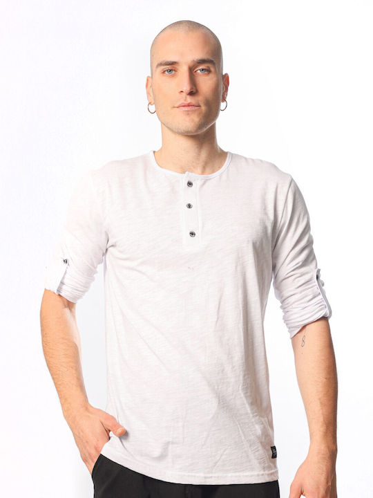 Paco & Co Herren Langarmshirt White