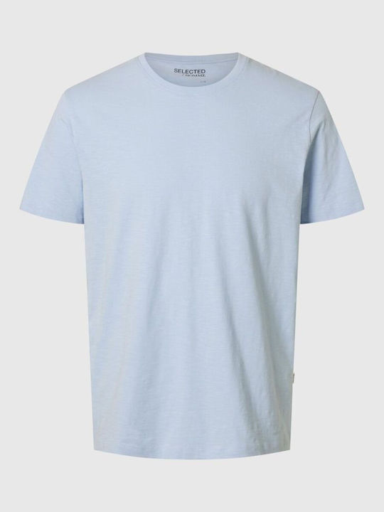 Selected Herren T-Shirt Kurzarm Cashmere Blue