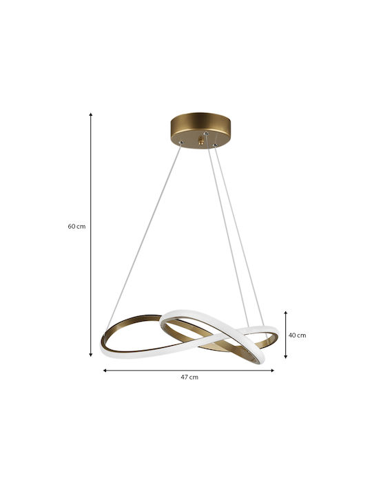 Megapap Luciano Ceiling Light Gold LED 47x40x60cm