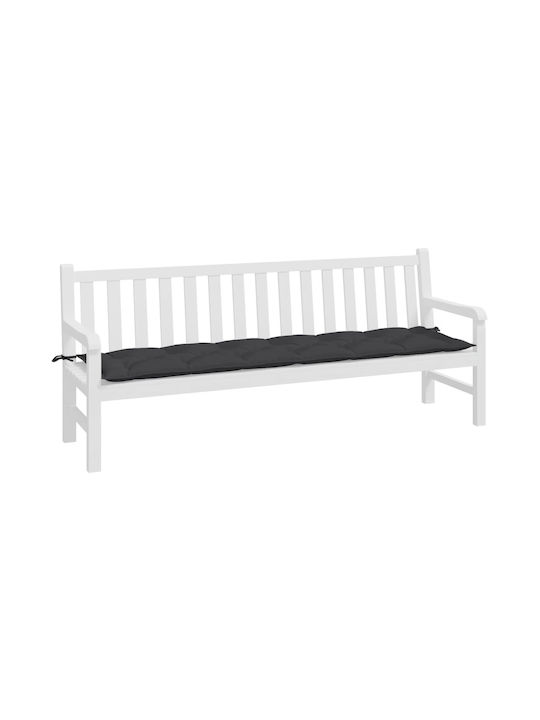 vidaXL Waterproof Bench Cushion for Garden Bench Black 50x200cm