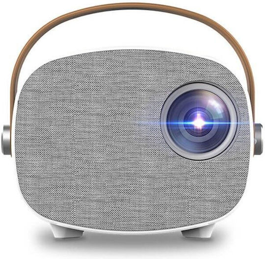 Factory YG230 Mini Projector LCD Standard Lamp with Built-in Speakers White