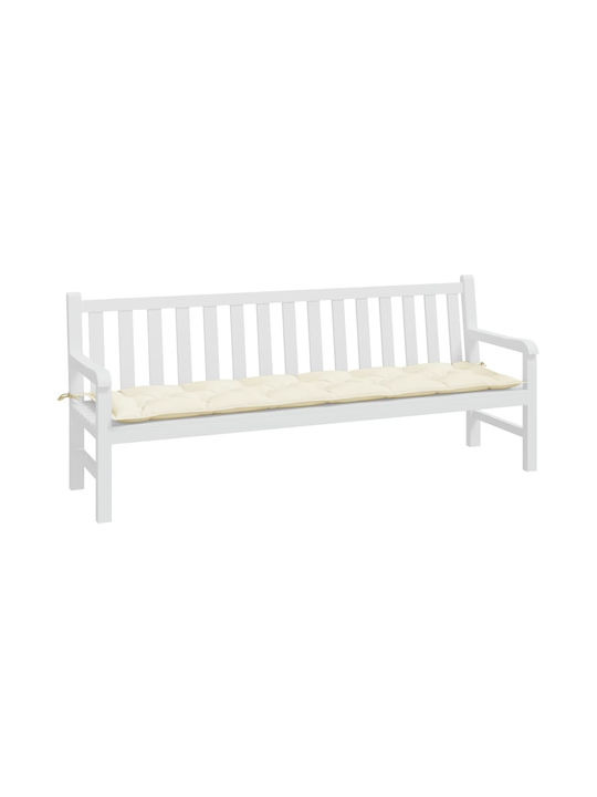 vidaXL Waterproof Bench Cushion for Garden Cream 50x200cm