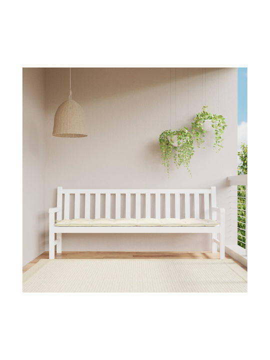 vidaXL Waterproof Bench Cushion for Garden Cream 50x200cm