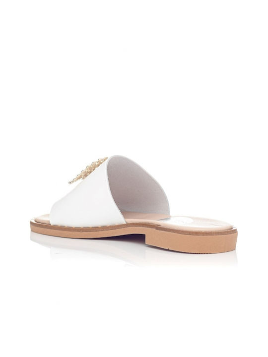 Sunshine Women's Flat Sandals Anatomic in White Color