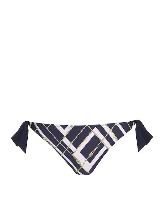 Bikini Brasilien mit Schnürchen Majestic Blue