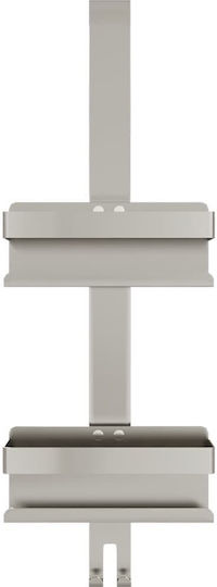 vidaXL An der Wand montiert Badezimmerregal Metallisch 24x6.5x10cm Silber