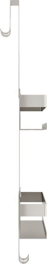 vidaXL An der Wand montiert Badezimmerregal Metallisch 24x6.5x10cm Silber