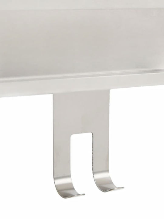 vidaXL An der Wand montiert Badezimmerregal Metallisch 24x6.5x10cm Silber
