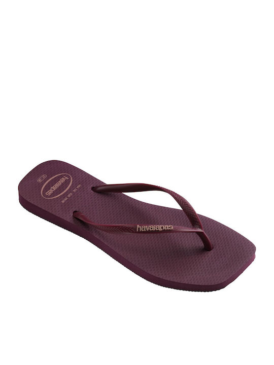 Square Logo Pop Up Damen Zehentrenner in Lila Farbe