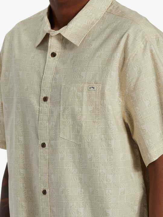 Sundays Short-sleeved Cotton Shirt Sand Dune