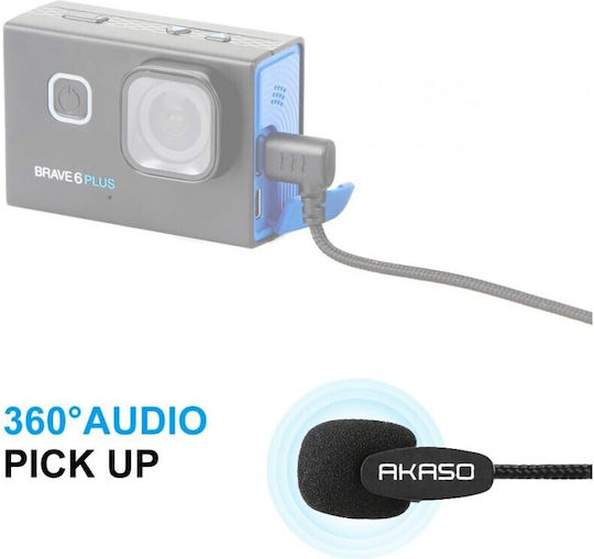 Akaso Brave 7 Mic Condenser (Small Diaphragm) Microphone Πέτου, Clip On for Camera