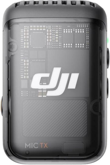 DJI Mic Wireless Microphone Wireless Microphone Πέτου, Clip On for Vocals in Gray Color
