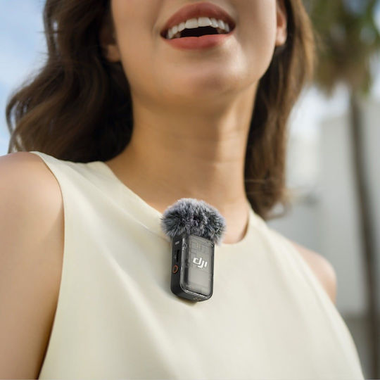 DJI Mic Wireless Microphone Wireless Microphone Πέτου, Clip On for Vocals in Gray Color