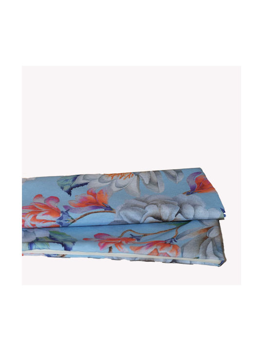 Decocraft Μαξιλάρι Καναπέ Elise Flower Μπλε 45x45εκ.
