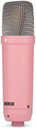 Rode NT-1 Signature Series Condenser Microphone Shock Mounted for Vocals in Pink Color