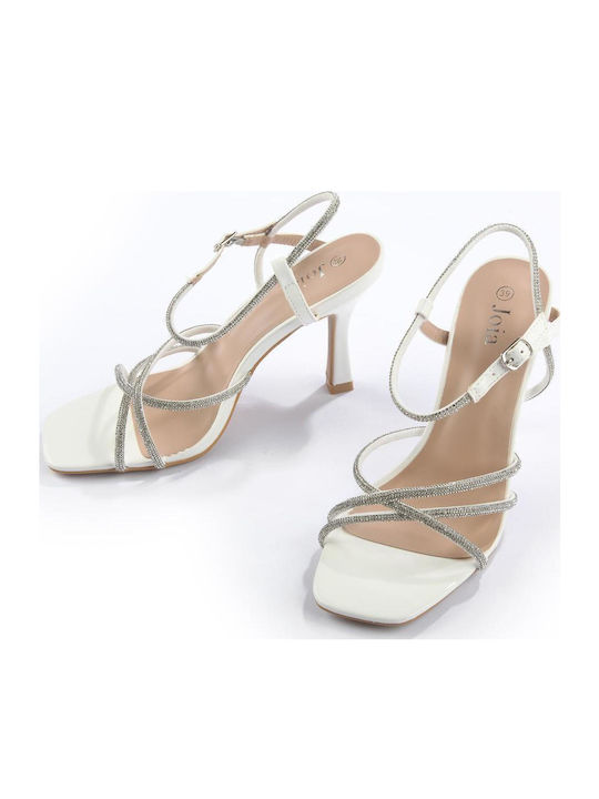 Sandals with Strass White