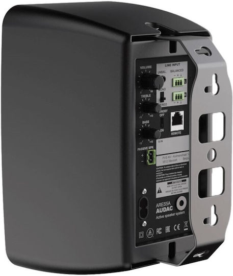 Audac Αυτοενισχυόμενα Επιτοίχια Ηχεία 40W με Bluetooth (Ζεύγος) Μαύρα